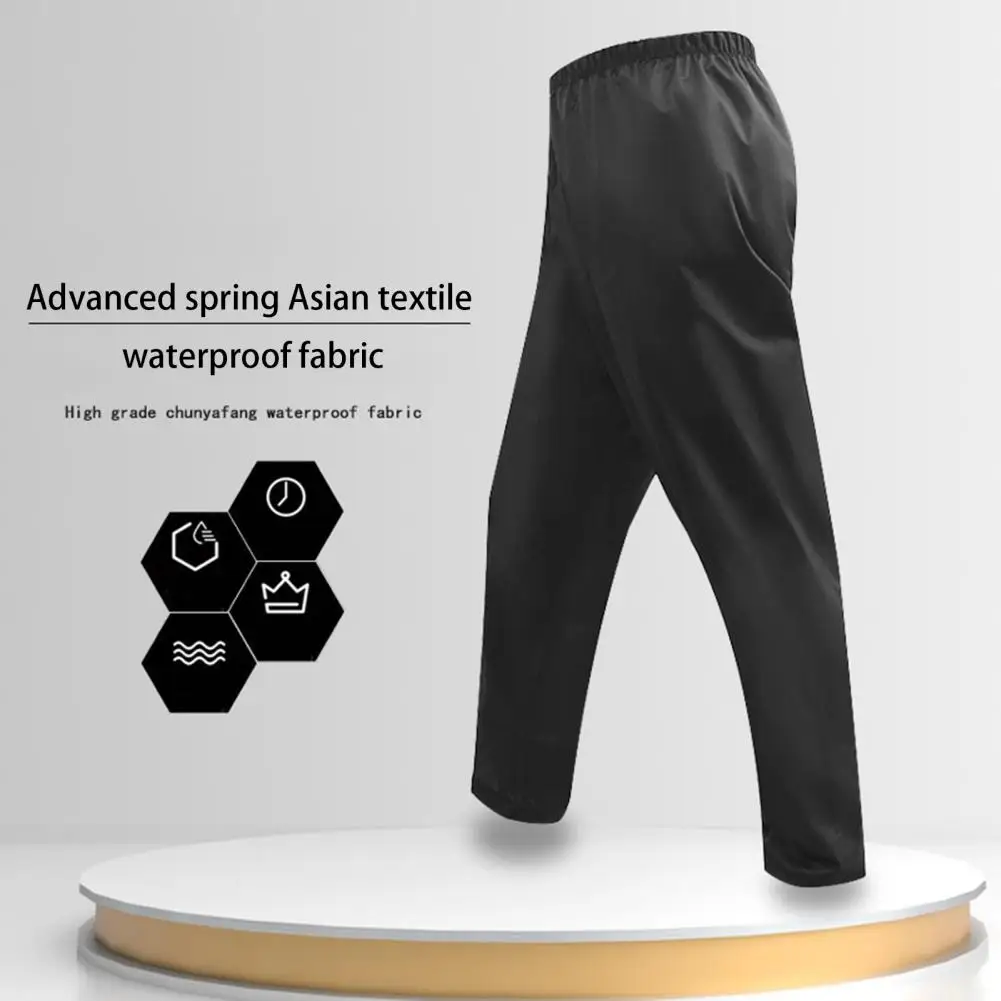 Pantalones de lluvia universales para ciclismo, impermeables, resistentes a salpicaduras, cómodos, para pesca, escalada, hombre y mujer