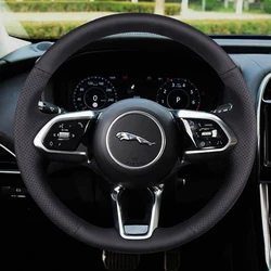 Car Steering Wheel Cover Artificial Leather For Jaguar XJ XEL F-PACE XFL E-PACEXF Steering-Wheel Cover Wrap Car Accessories