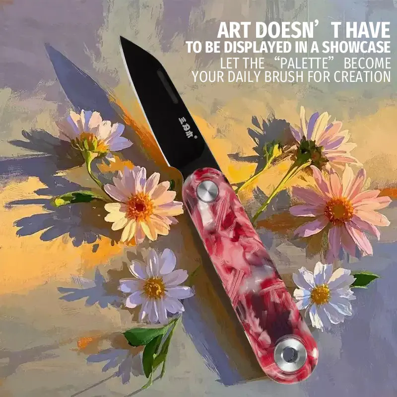 SANRENMU 325S PY/PE جيب سكين للفرد يوميا المنزل مكتب في الهواء الطلق التخييم قطع الفاكهة EDC أداة محمولة 12C27 شفرة السكاكين #2