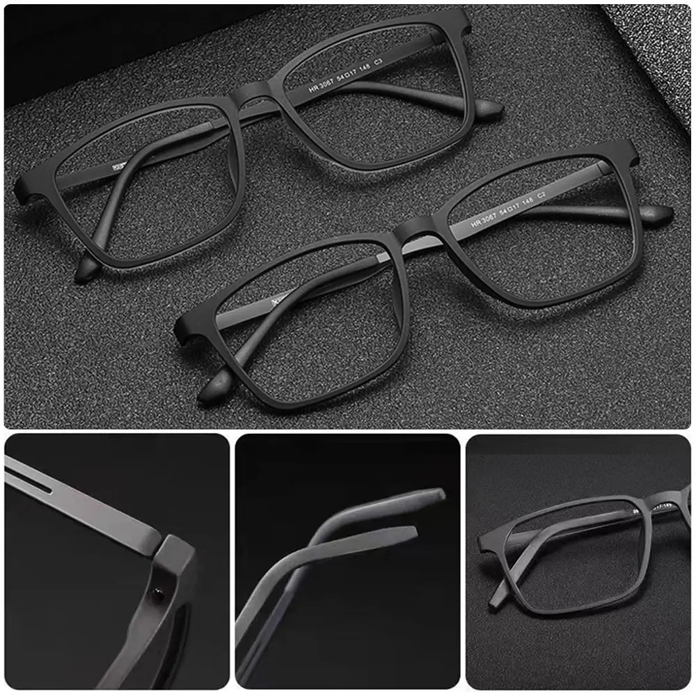 Herren-Brillen für Weitsichtigkeit mit Großem Gestell und Dioptrien, Ultraleichte Reintitan-Lesebrille mit Blaulichtfilter