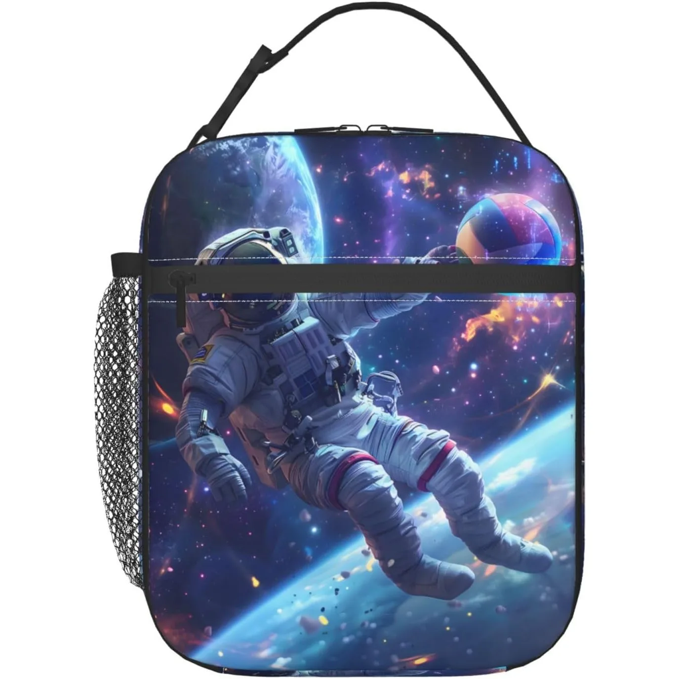 Lancheira com tema espacial de astronauta