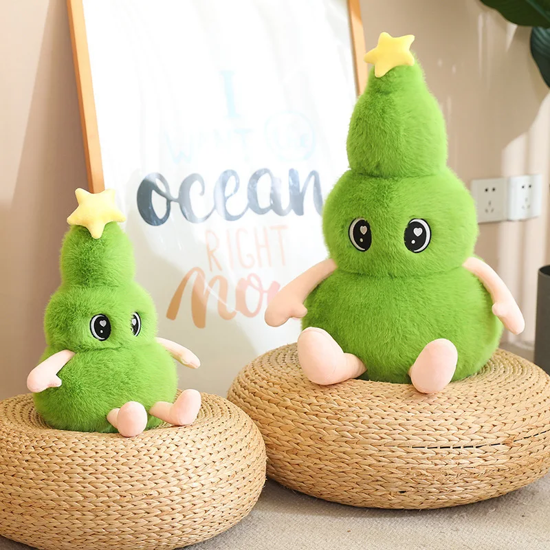 Creative Christmas Tree Doll Soft and Cute Small Tree with Big Eyes Home Decoration Rag Doll Ornament Christmas Pillow Gift