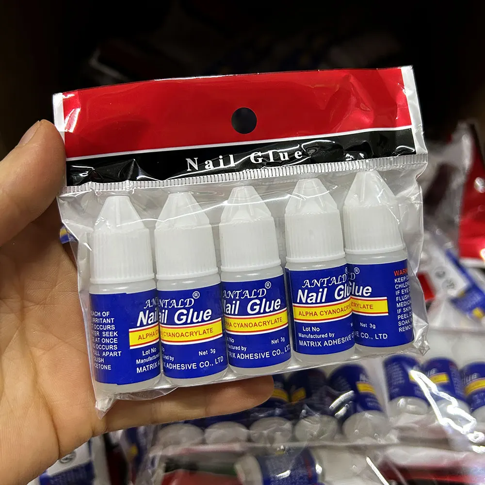 1/5/10 Stück superstarker Nagelkleber, Acrylspitzen und Strass, professioneller Nagelkleber, 2 g/3 g/7 g/10 g, schnell trocknender, langlebiger Kleber