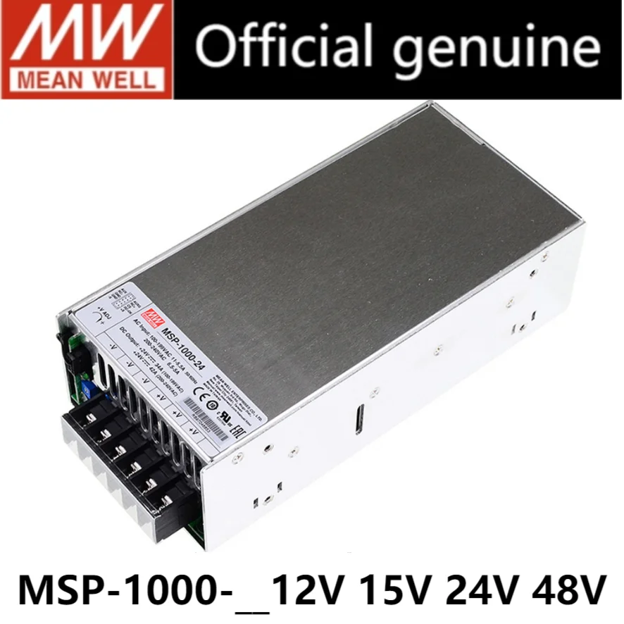 MEAN WELL MSP-1000 Series MSP-1000-12 MSP-1000-15 MSP-1000-24 MSP-1000-48 Single Output Medical Type