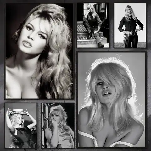 B-Brigitte Bardot Singer Poster Waterproof Sticky Wall Art Print For Bedroom Living Room Hallway Bar Home Decor
