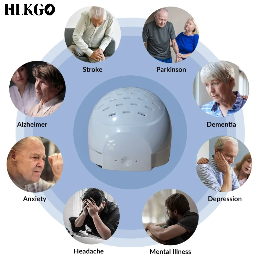 Non-Invasive 1070nm Near Infrared PBM Helmet for Stroke Victims Dementia Parkinson Boost Brain Activities Cognition Enhancement view 2