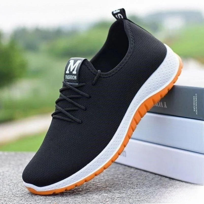 Beijing  Single Casual Men's Work Shoes Driving Loose Mouth Thousand Layer Bottom Rubber Outsole Cotton Upper Black