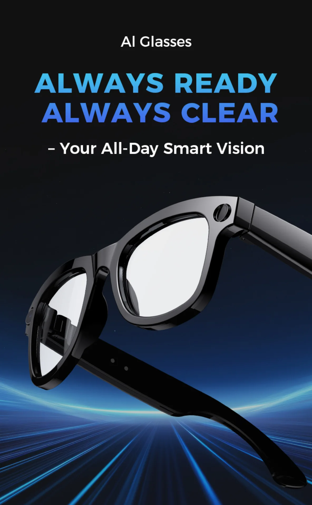 

Умные очки Al Translate, 800 Вт, камера HD, водонепроницаемый голосовой помощник, солнцезащитные очки с защитой от синего света, воспроизведение музыки, запись звука