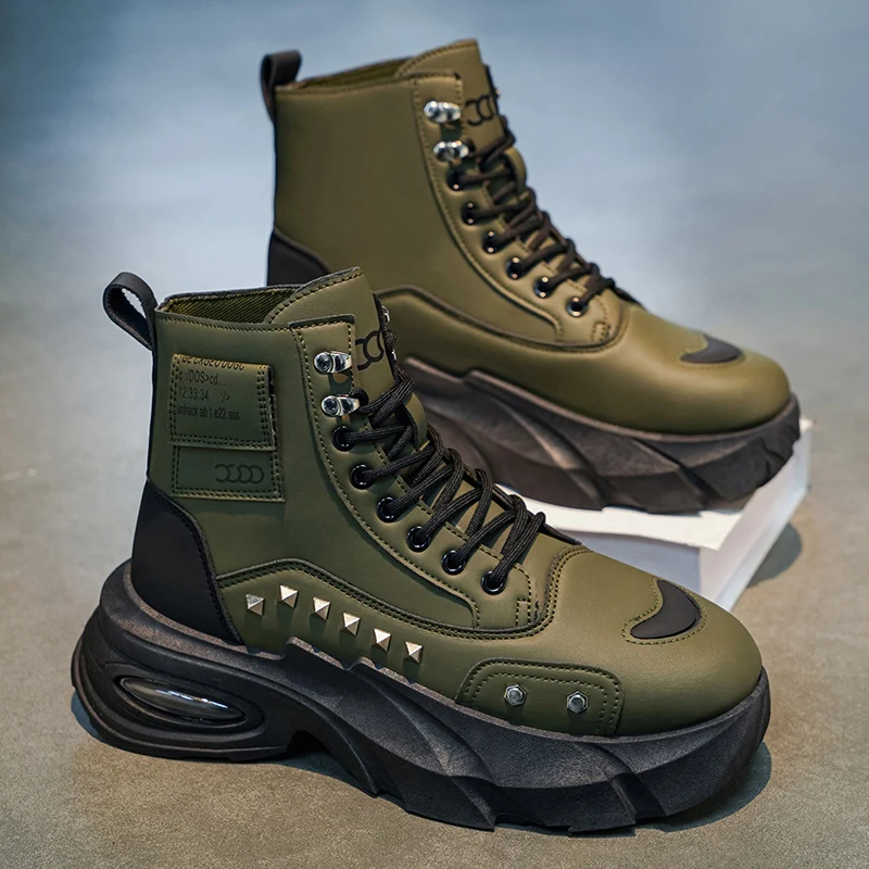

Men's high top boots, outdoor sports shoes, durable British style workwear, Chelsea boots