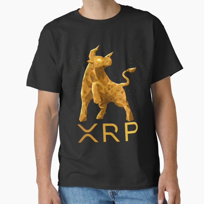 

Bull Market Ripple XRP Coin To The Moon Crypto Token Cryptocurrency Blockchain Wallet Gift T shirt for man Large size Tops