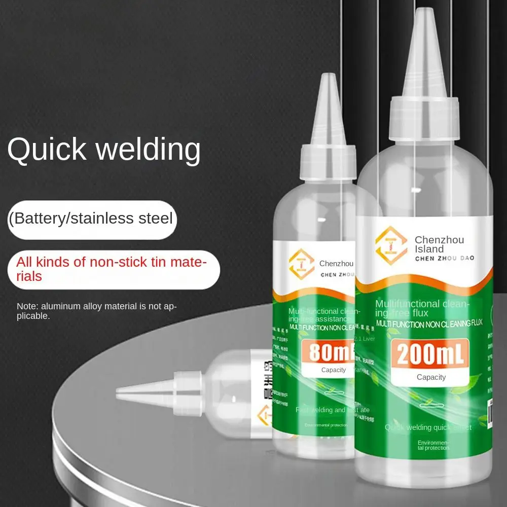 30/80ml Stainless Steel Flux Battery Electrode Soldering Quick Repair Clean Free Soldering Flux Soldering Flux Liquid