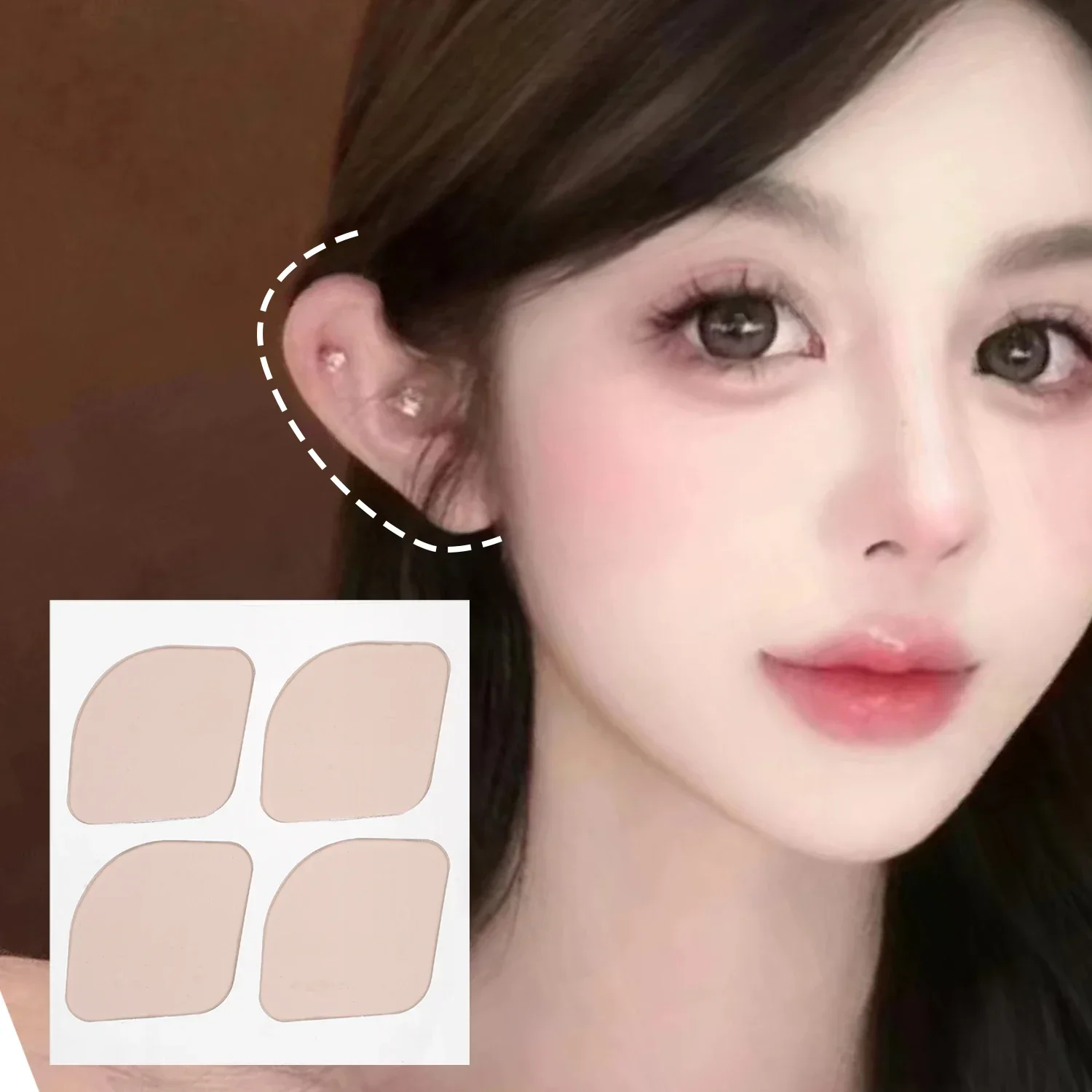 4/100 Stuks Siliconen Elf Oor Stickers Correctie Patch Zelfklevende Cosmetische Oor Corrector Onzichtbare Instant Afslanken V-Gezicht Pads