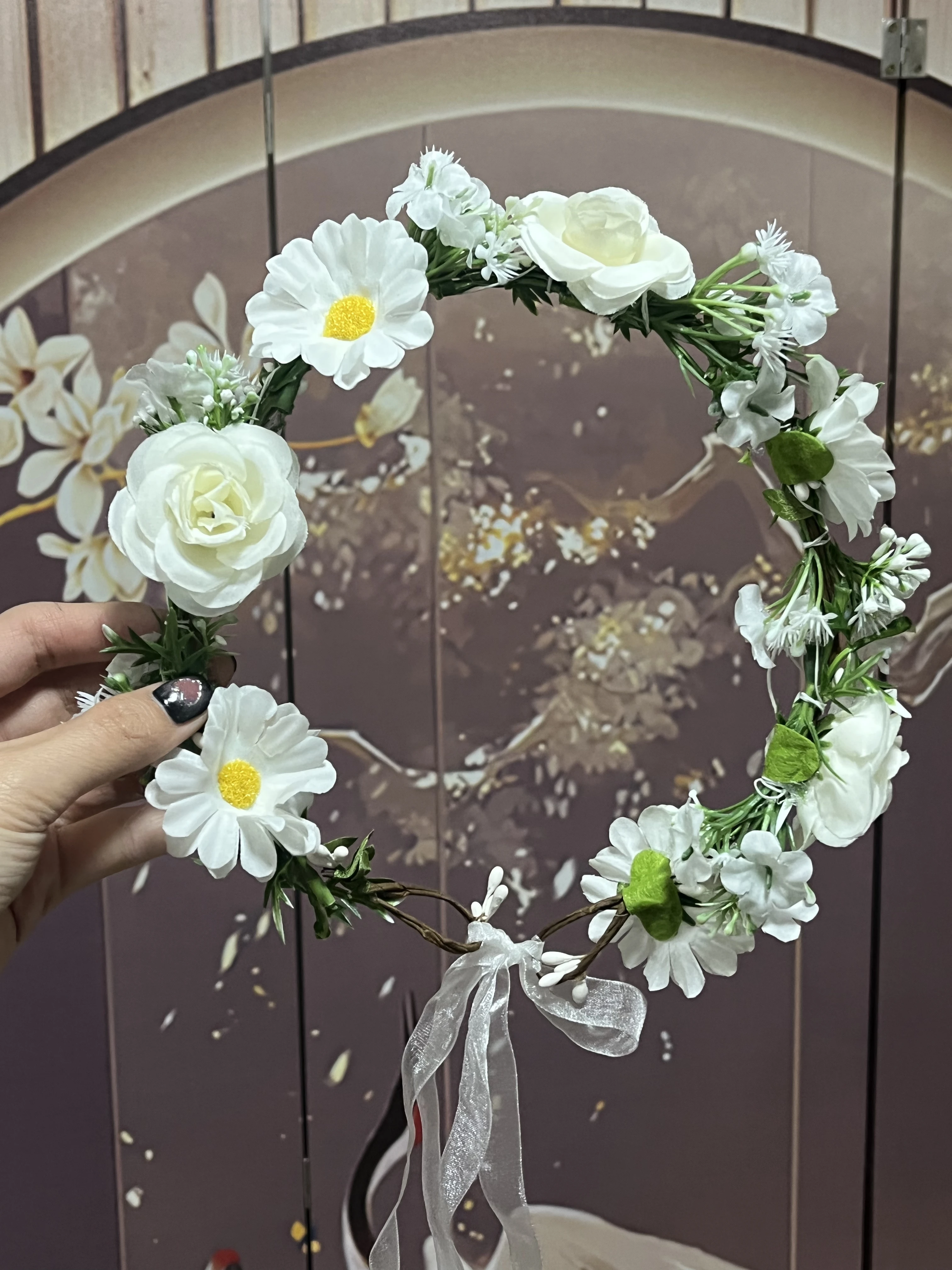 Fresh Sky Full Star Corolla Bridal Photo Wedding Flower Boy Camellia Bud Flower Ring Hair Band