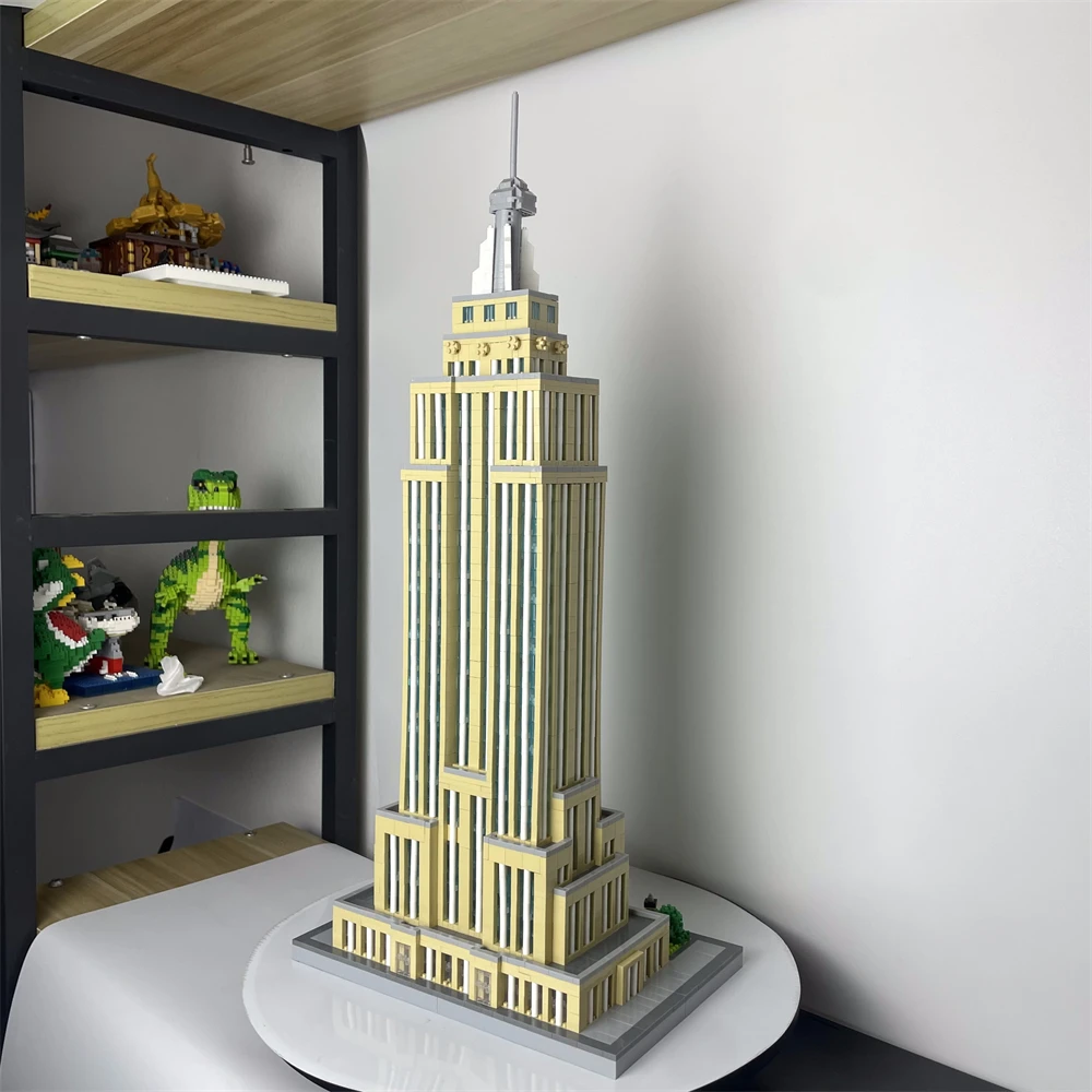 Empire State Building Miniature Building Blocks Toy:Stimulates Spatial Thinking, Perfect Collector's Item, High-Quality Material