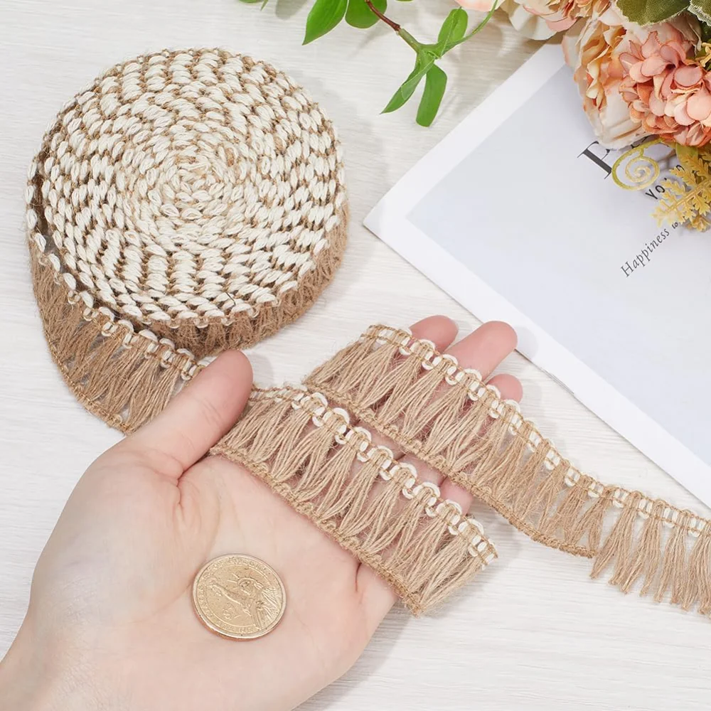 5 Meters Burlap Fringe Tassel  - огляд і ціна Fringe Ribbon Sewing