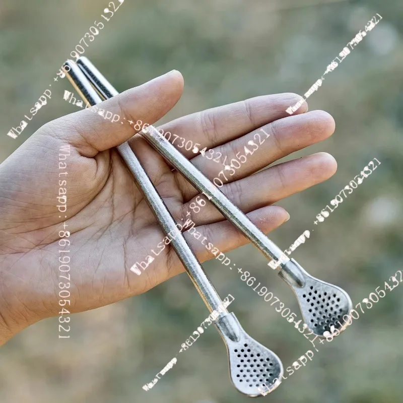 

Straw spoon, filter filter spoon, bent tube, environmental protection, non-removable mixing spoon