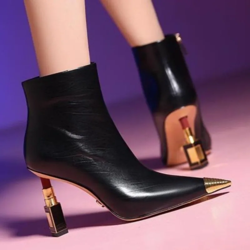 المألوف سستة مصمم المرأة الشتاء بولي PU مقاوم للماء التسوق حفلة حذاء من الجلد 2025 ريترو بلون في الهواء الطلق تشيلسي الأحذية