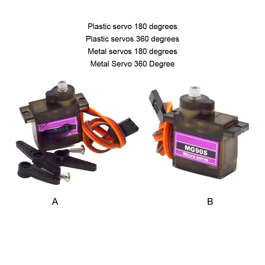 MG90S Servo All Metal Gear 9g SG90 Upgraded Version For Helicopter Plane Boat Car MG90 9G Trex 450 RC Robot 180/360 Degrees