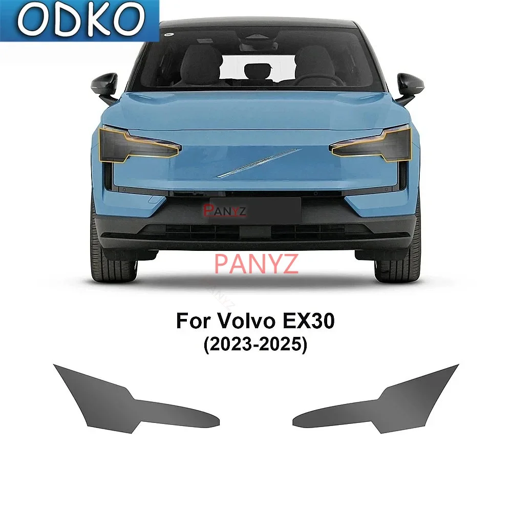 Smoked for Volvo EX30 2023 2024 2025 Headlight Rearview Film Paint Protection Film Transparent TPU Anti-scratch Repair Refit