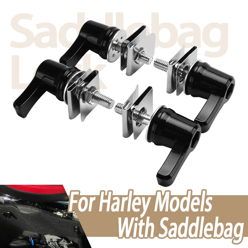 

Мотоциклетная серебряная седельная сумка, рычаг, стопорные болты, гайки, монтажный комплект для Harley Touring Road Street Glide Electra 1992-2023