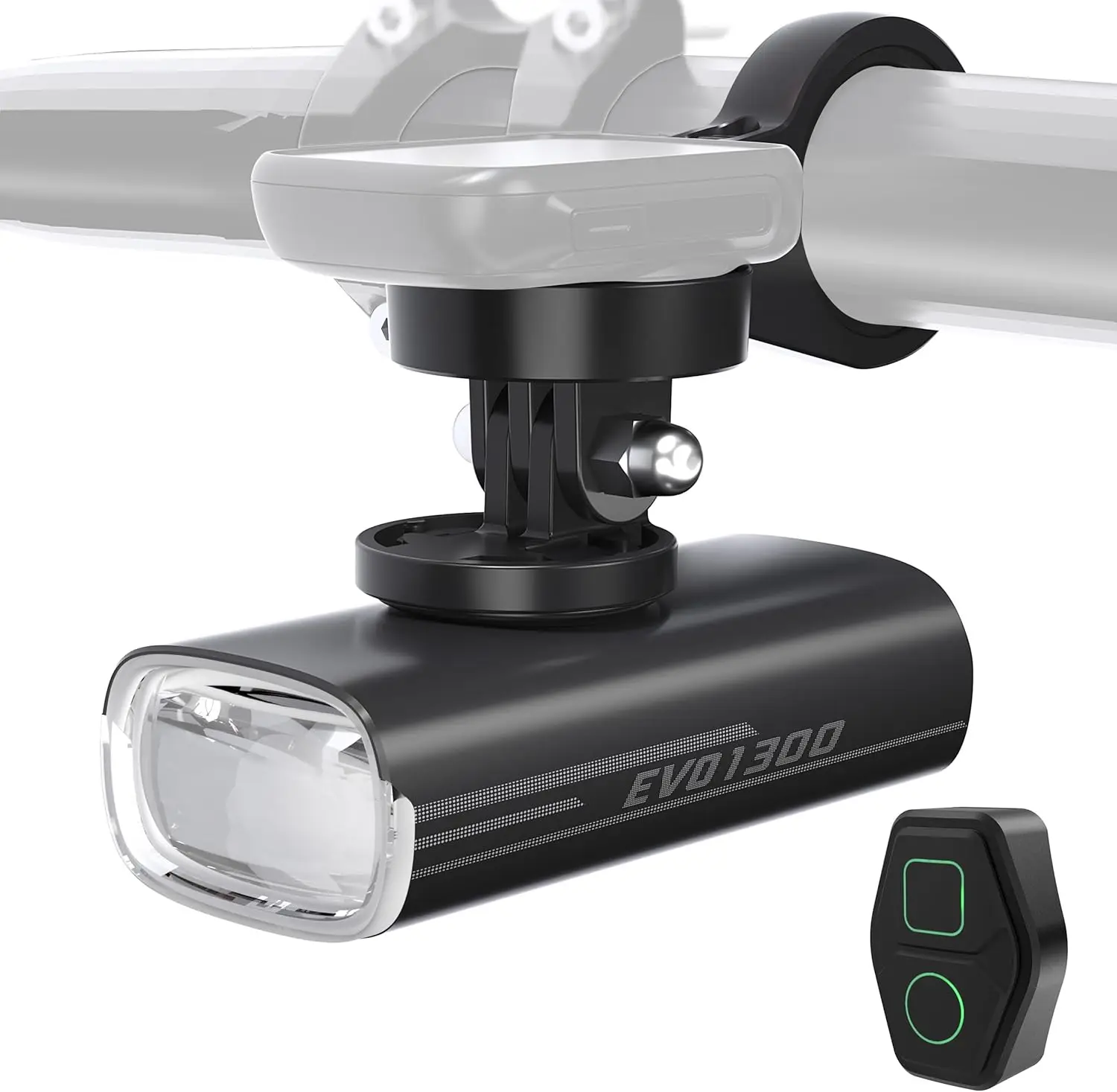 

Велосипедный фонарь EVO 1300, водонепроницаемая передняя фара 1300 люмен с дистанционным управлением, перезаряжаемая через USB-C для ночной езды