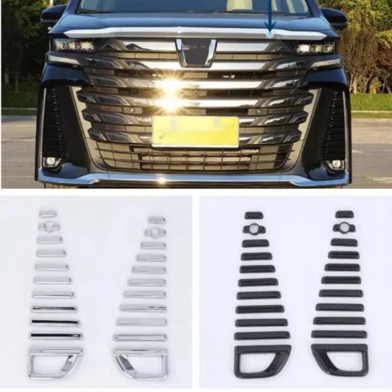 

Fit For Toyota Alphard 2024 Front Bumper Trim Protector Strip Fog Lamp Fog Light Garnish Strip Chrome Decorative Strip