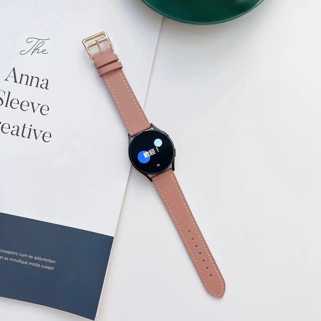 20mm Leather Strap For Samsung Galaxy Watch 4 40mm 44mm wristband Silicone Sports Bracelet For Galaxy watch 4 Classic 46mm 42mm