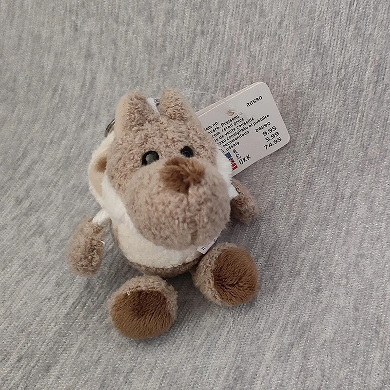 Breloczek pluszowy 10 cm, akcesoria samochodowe, prezent dla kobiet, na imprezę, dla dziewczynek, uroczy puszysty breloczek z futra wilka, pluszowy breloczek zwierzęcy dla kobiet
