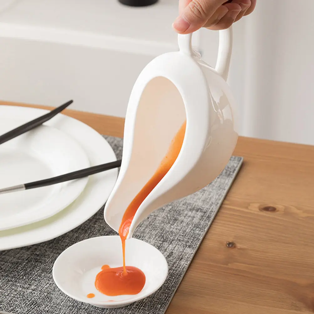 

Керамический соусник-кувшин для соусов, масла, уксуса, соли, сливочного масла, джема, чили, десертов и закусок, 1 шт.