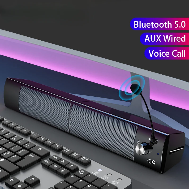 

Caixa De Som Para PC Soundbar Bluetooth Speaker With Microphone Computer Speakers Altavoces Caixa De Som Desktop Sound Bar Music