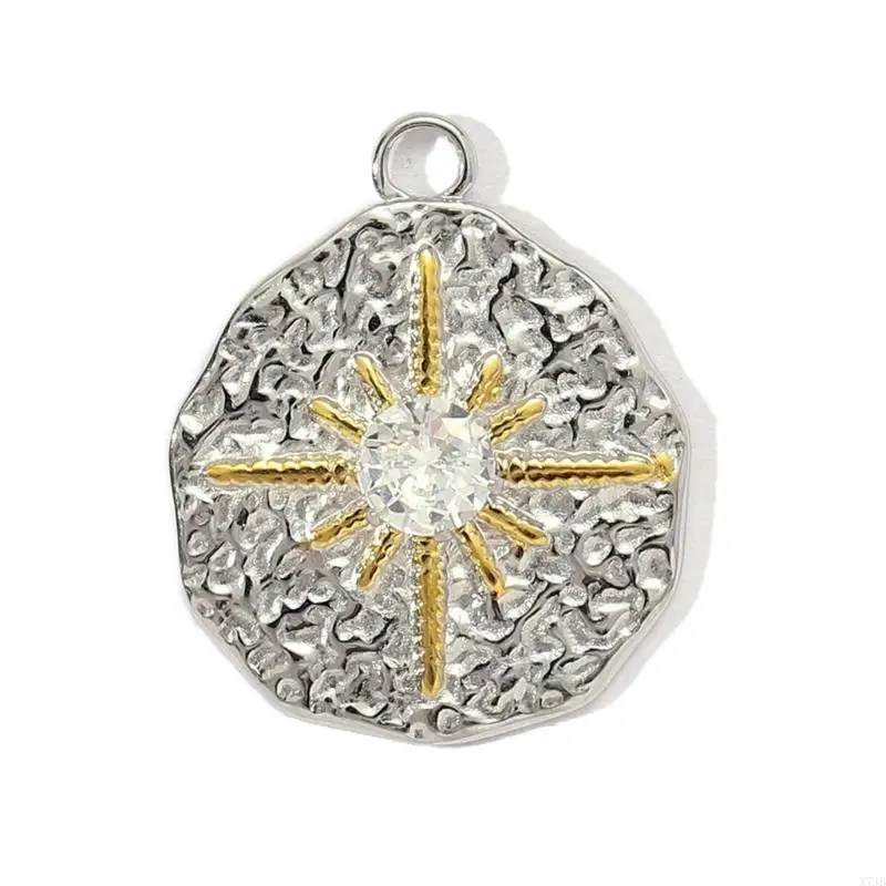  Trendy Double Color Heart Star Butterfly Bees Charm Stainless Steel Pendant 11 Elegant Options Smooth Brims