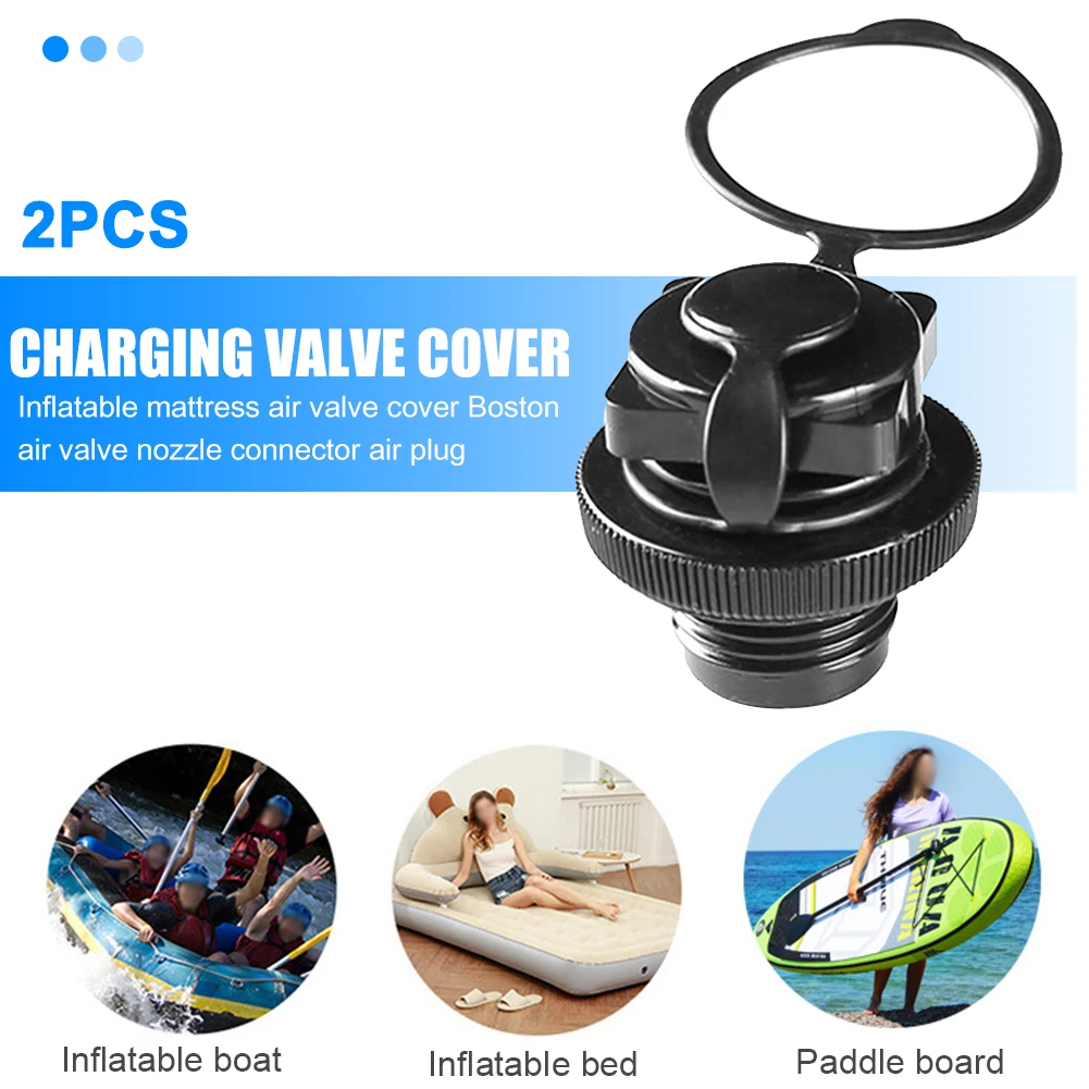 2 Pcs Air Valve Inflatable Boat Spiral Air Plugs Air Valve Nozzle Cap Kayak Raft Plug Replacement For Inflatable Boat Kayak Raft