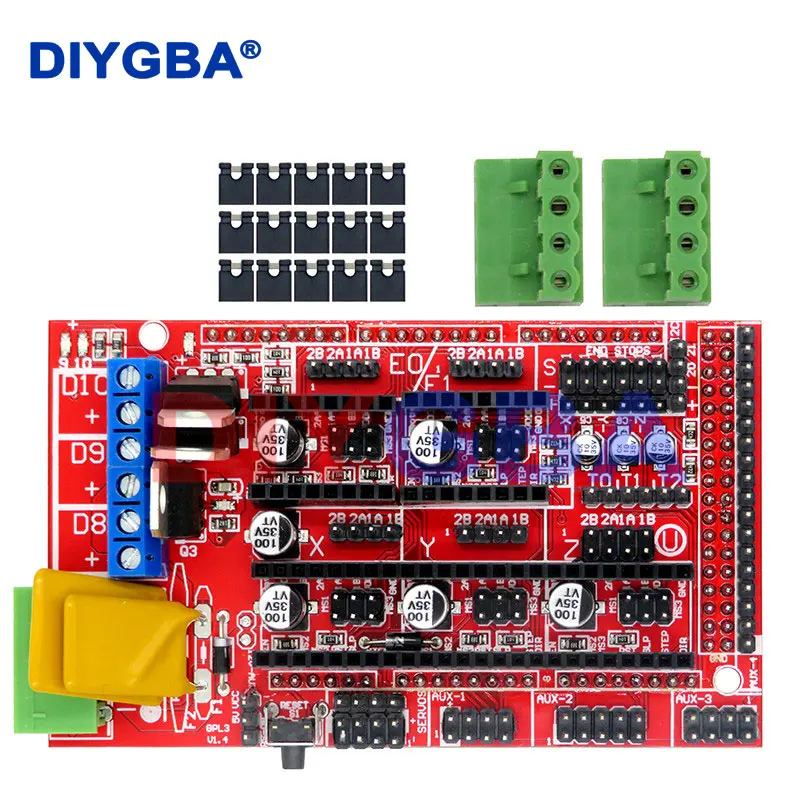 Mega 2560 R3 CH340+1pcs RAMPS 1.4 Controller+5pcs A4988/DRV8825 Stepper Driver Module+1pcs 12864 controller for 3D Printer kit