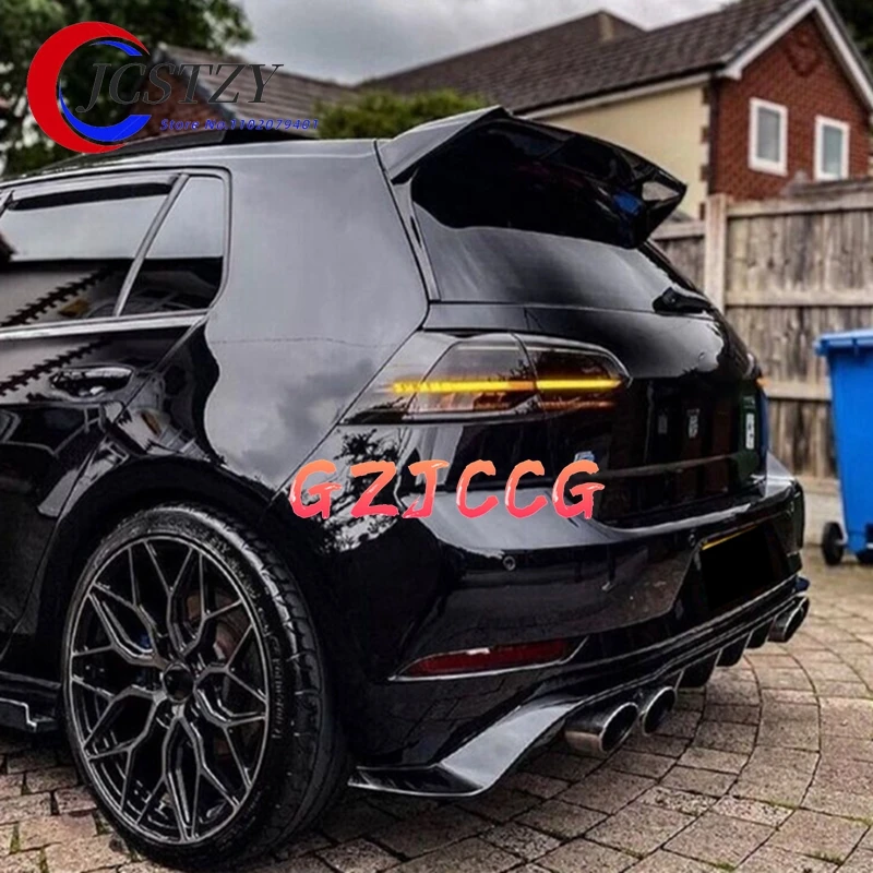 Car Styling for Volkswagen VW Golf 7 MK7 7.5 Rline GTI R GTI/R Spoiler 2014-2019 ABS Plastic Rear Roof Trunk Spoiler Wing