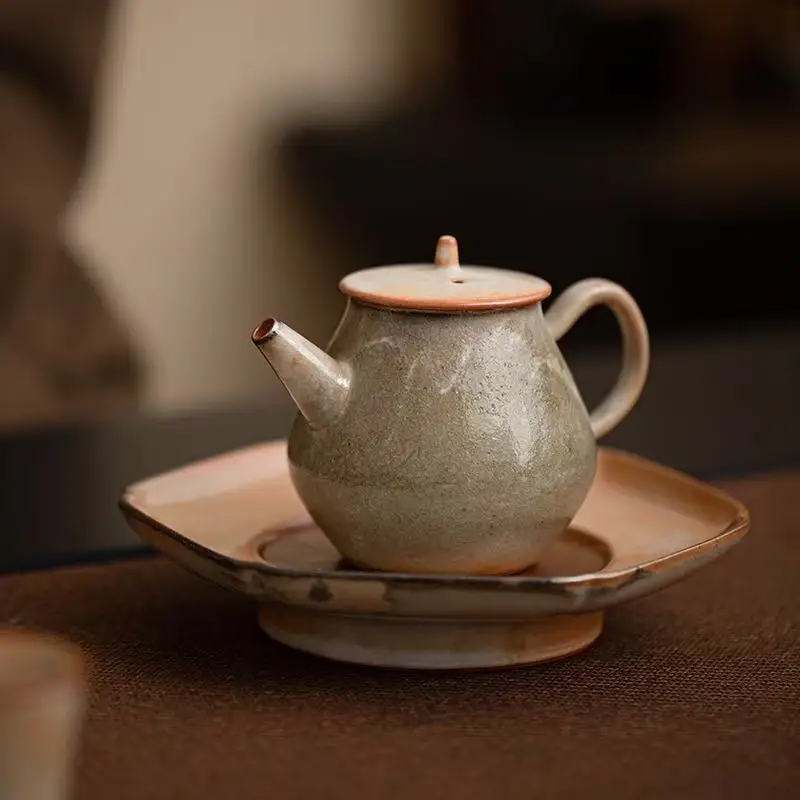 

130ML Shino Yaki Junyue Pot Retro Kiln Change Household Ceramic Brewing Teapot Filter Pot Kung Fu TeaSet Teapot Craft Ornaments