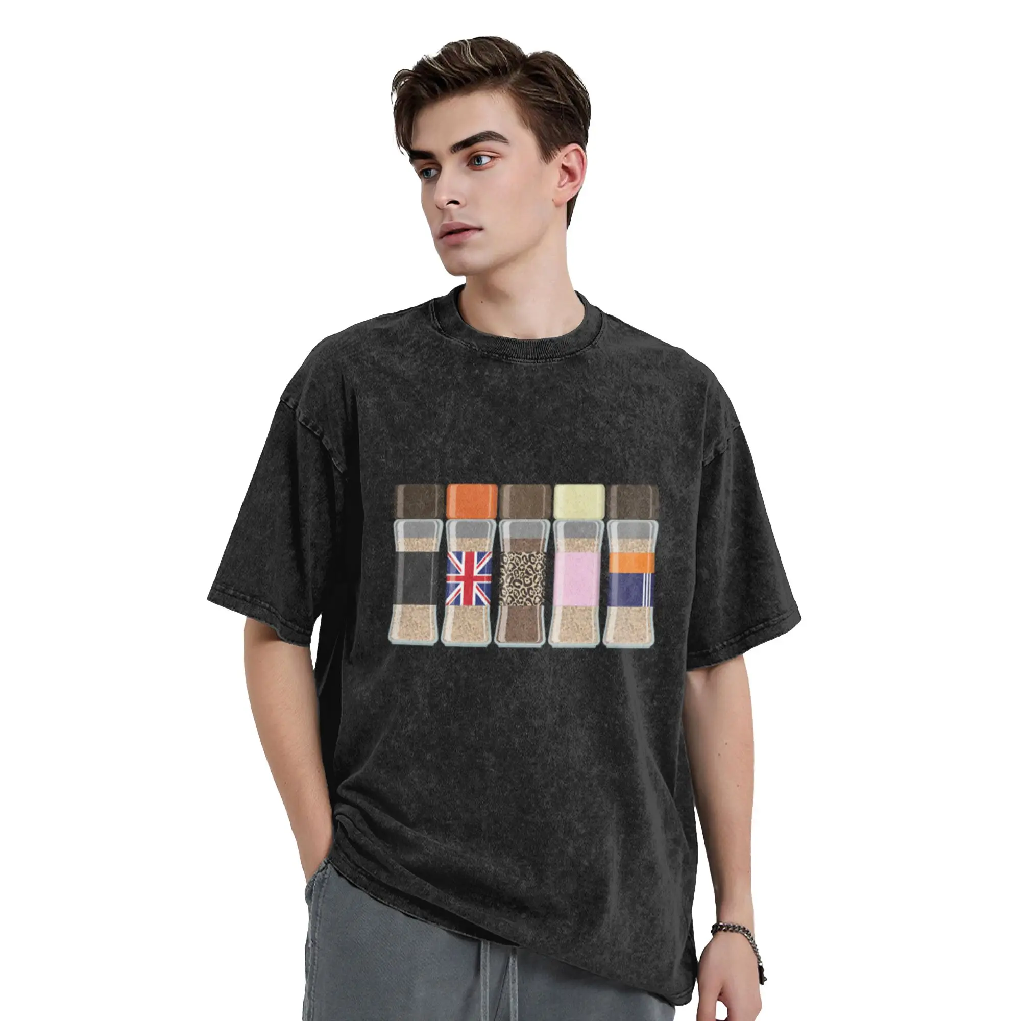 Minimalist Spice Jars  Unique Comfort A Vintage Oversized Cotton Unisex T-Shirts