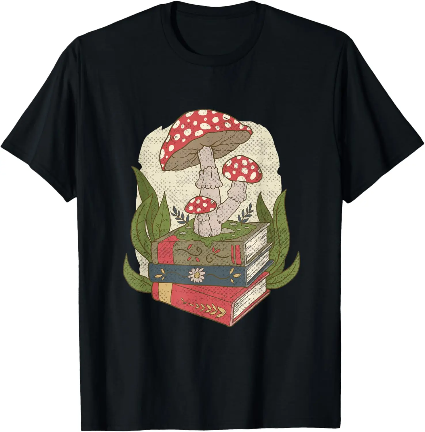 

Cottagecore Mushroom Books Vintage Women Girls Teen T-Shirt