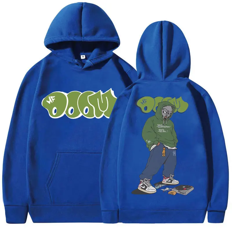 Rapper Mf Doom Grafik-Print Hoodie für Männer und Frauen Hip-Hop Fleece Oversized Sweatshirt Männlicher Modetrend Hoodies Herren Streetwear – Detail 7