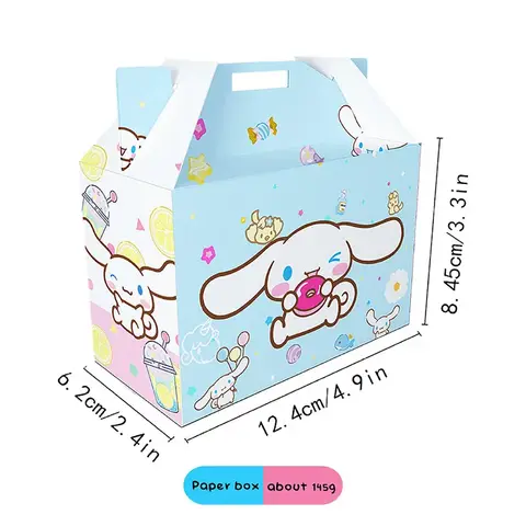Cinnamoroll 사탕 상자 팝콘 상자 파티 액세서리 스낵 상자 소년 소녀 생일 파티 용품 선물 상자 베이비 샤워