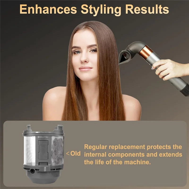 AT28-Innenfilterabdeckung, staubdicht, verstopfungssicherer Netzfilter für Dyson Airwrap HS01 HS05 Modelle