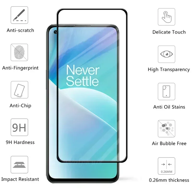 6 في 1 لهاتف Oneplus Nord 2T زجاج لهاتف Oneplus Nord 2T زجاج مقسى 9H واقي شاشة كامل لزجاج عدسة Oneplus Nord 2 5G 2T