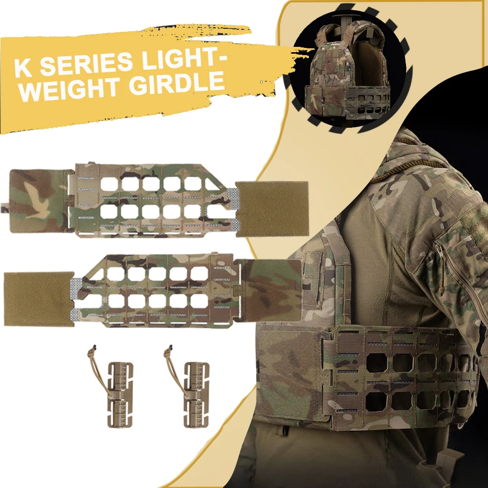 Tactical K series lightweight girdle Portable Multifunctional Quick Release Side Wall Molle Cummerbund for Hunting Airsoft Vest