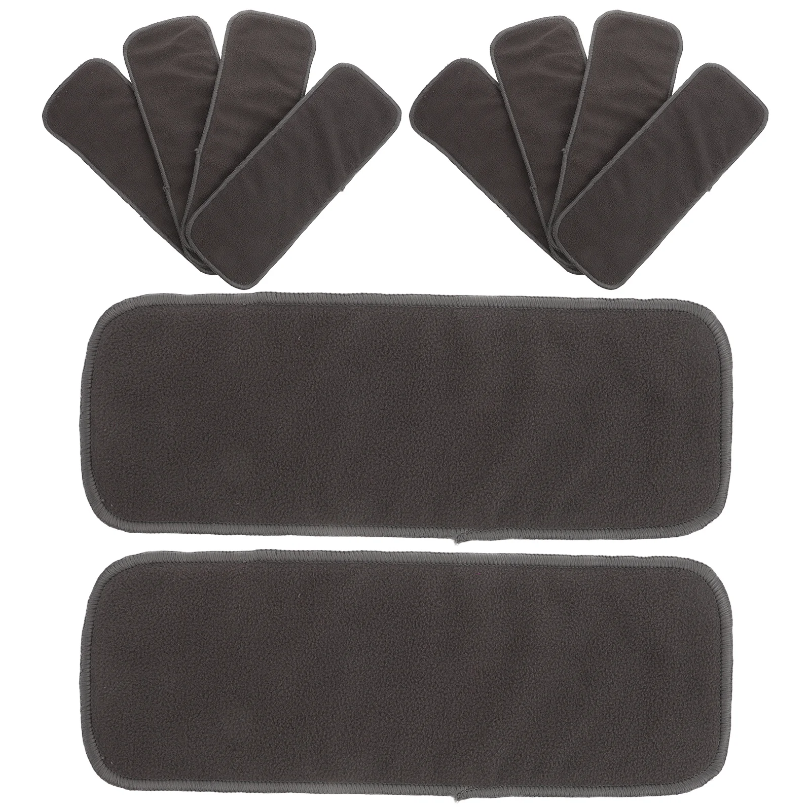 

10pcs Washable Bamboo Charcoal Diapers Reusable Baby Liners Absorbent Bed Pads Small Pee Training Pad Newborn Diaper Insert