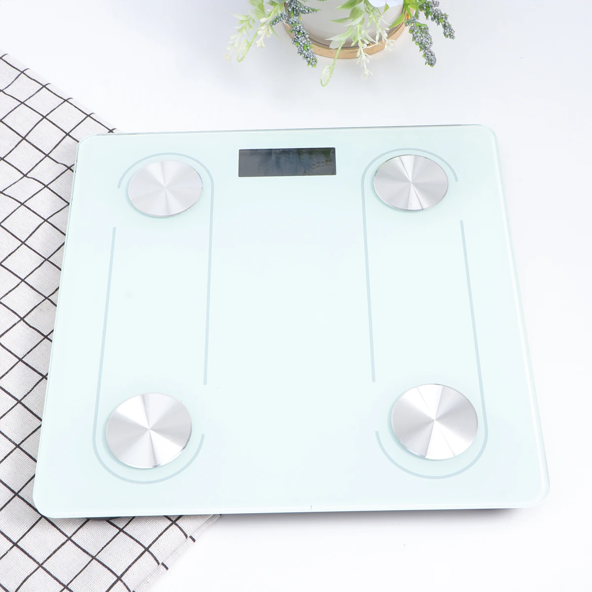 

Intelligent Weight Scale Digital Body Scales Electronic Weighing Bathroom Home White LED Screen Durable Tempered Glass Large