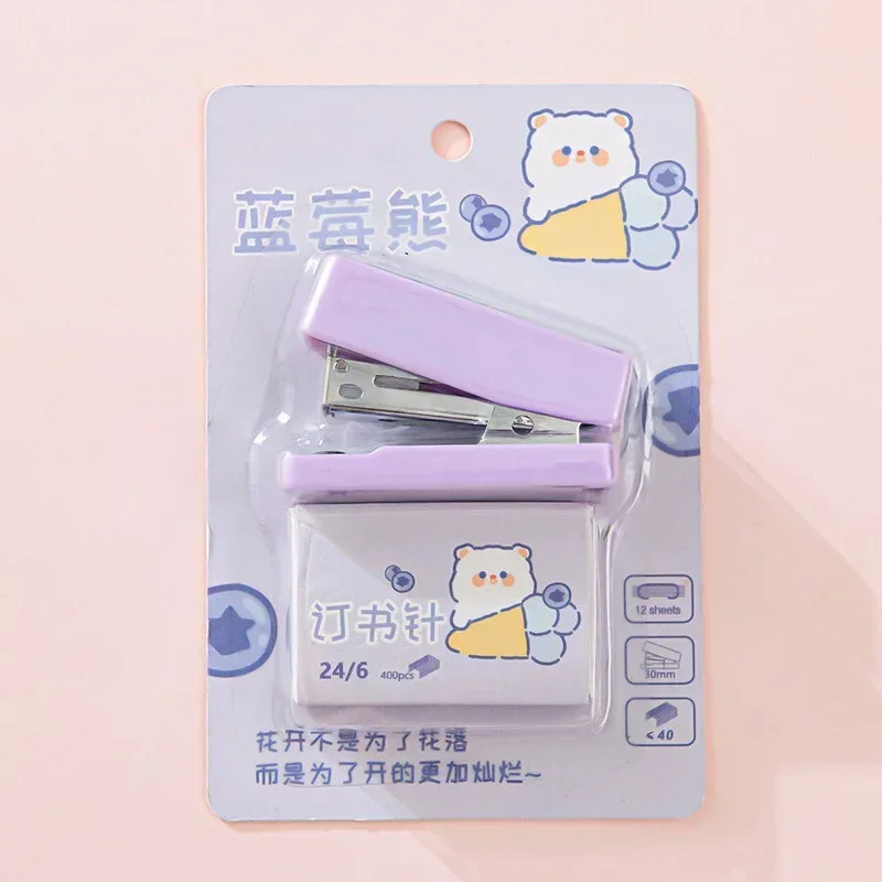 Cartoon Mini Stapler Set Cute Animals Rabbit Student Office Stationery Binding Tools Student School Supplies