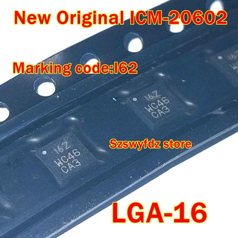 

1Pcs to 50Pcs New Original Icm-20602 Lga-16 Marking Code:I62 High Performance 6-Axis Mems Motiontracking Device