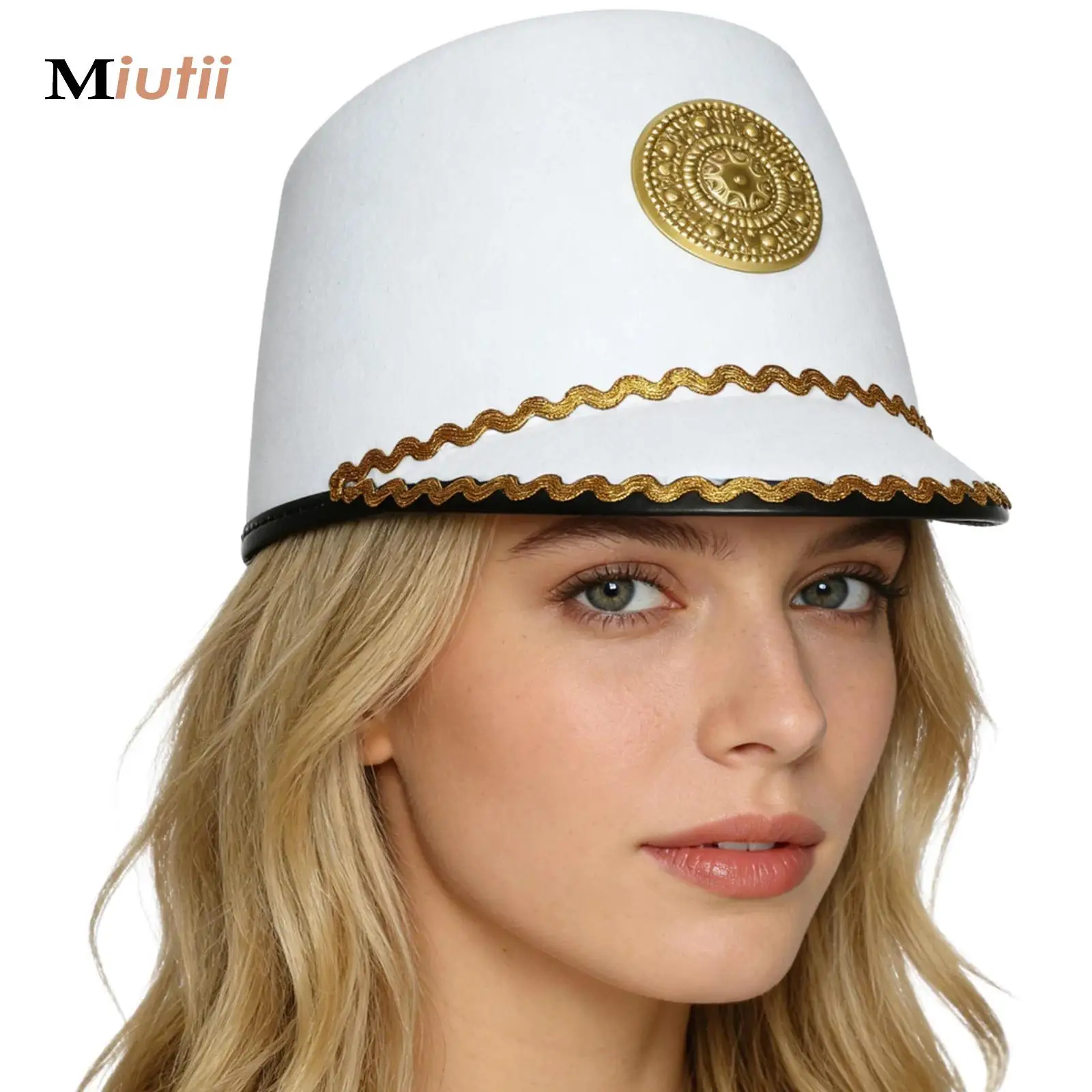 

Dress Up Marching Band Hat Vintage Knight Soldier Uniform Hat Cosplay Circus Ringmaster Drum Major Cap Festival Costume Props
