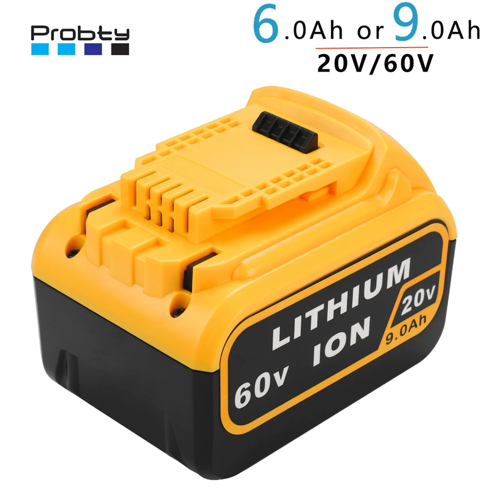 Probty DCB606 20V 60V 9.0Ah 6.0Ah akumulator litowo-jonowy do elektronarzędzi DeWalt 18V 54V 20V akumulator litowy DCB547