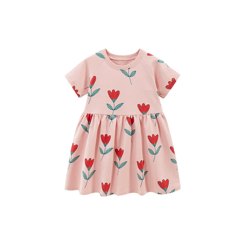 

Summer Princess Dress Style Baby Girl Dress Short Sleeve Cotton Children's Dress