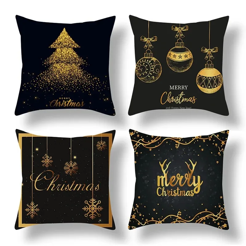 Christmas Themed Pillowcases Car Accessories Office Santa Claus Living Room Sofa Home Pillowcases